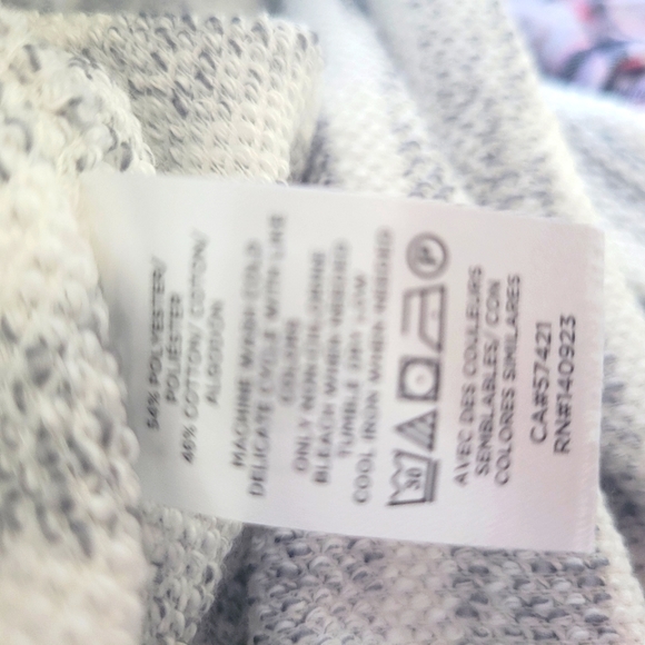 LOFT Terry Cotton Blend Tie Waist Mini Skirt Grey and White Stripe Pocke… - Picture 6 of 6